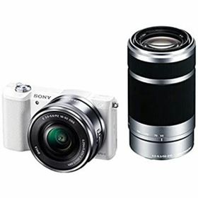 ソニー ミラーレス一眼 α5100 ダブルズームキット E PZ 16-50mm F3.5-5.6 OSS + E 55-210mm F4.5-6.3 OSS ホワイト ILCE-5100Y(ミラーレス一眼)