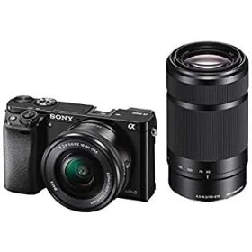 【中古-非常に良い】ソニー ミラーレス一眼 α6000 ダブルズームレンズキット E PZ 16-50mm F3.5-5.6 OSS + E 55-210mm F4.5-6.3 OSS ブラック ILCE-6000Y B