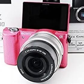 【中古】SONY ミラーレス一眼 α5000 パワーズームレンズキット ピンク ILCE-5000L-P