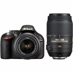 【中古】 ニコン Nikon デジタル一眼レフカメラ D5200 ダブルズームキット ブラック 当店保証30日間 人気 一眼レフ デジタル一眼 中古 カメラ