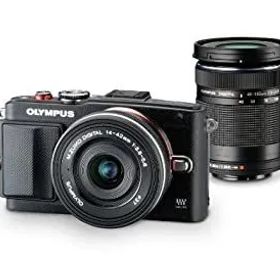 【中古-非常に良い】 OLYMPUS オリンパス ミラーレス一眼 PEN Lite E-PL6 EZダブルズームキット ブラック E-PL6 EZ DZKIT BLK