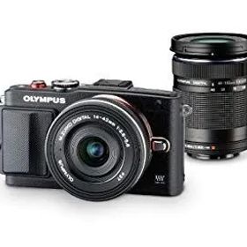 【中古】OLYMPUS ミラーレス一眼 PEN Lite E-PL6 EZダブルズームキット ブラック E-PL6 EZ DZKIT BLK 9jupf8b