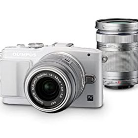 【中古-非常に良い】 OLYMPUS オリンパス ミラーレス一眼 PEN Lite E-PL6 ダブルズームキット ホワイト E-PL6 DZKIT WHT