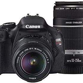 【中古-非常に良い】Canon デジタル一眼レフカメラ EOS Kiss X5 ダブルズームキット EF-S18-55mm/EF-S55-250mm付属 KISSX5-WKIT