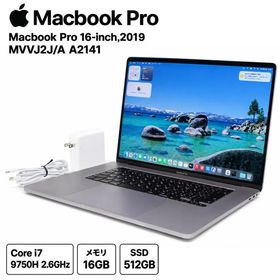 Apple Macbook Pro 16-inch,2019 MVVJ2J/A スペースグレー Core i7 9750H 2.6GHz メモリ 16GB SSD 512GB A2141 Bランク T35H 中古