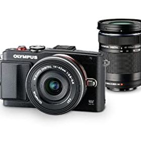 【中古】 OLYMPUS オリンパス ミラーレス一眼 PEN Lite E-PL6 EZダブルズームキット ブラック E-PL6 EZ DZKIT BLK