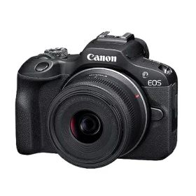 【中古】 Canon ミラーレス一眼カメラ EOS R100 標準ズームレンズキット(RF-S18-45) ブラック/APS-C/約356g EOSR100-1845ISSTMLK