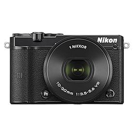 【中古】(非常に良い)Nikon ミラーレス一眼 Nikon1 J5 標準パワーズームレンズキット ブラック J5HPLKBK