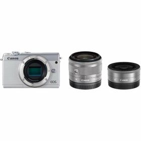 【中古】 キヤノン Canon ミラーレス一眼カメラ EOS M100 ホワイト ダブルレンズキット ホワイト EOSM100WH-WLK 当店保証30日間 人気 ミラーレス一眼 ミラーレス デジタルカメラ 中古
