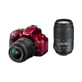 【中古】【1年保証】【美品】Nikon D5200 18-55mm 55-300mm VR レッド ダブルズームキット