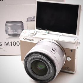 キヤノン Canon ミラーレス一眼 EOS M100 レンズキット グレイ SDカード付き 中古