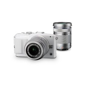 OLYMPUS ミラーレス一眼 PEN Lite E-PL6 ダブルズームキット ホワイト E-PL6 DZK(中古品)