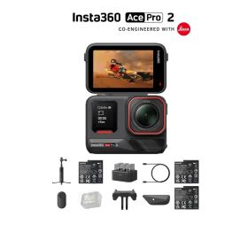 Insta360 Ace Pro 2 クリエイターキット 合計バッテリ3個- 8Kアクションカメラ IPX8防水 1/1.3インチセンサー デュアルAIチップ 優れた暗所性能 高品質オーディオ フリップ式スクリーン 【技適マーク取得済】 【ランキング受賞中】