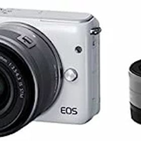【中古】Canon ミラーレス一眼カメラ EOS M10 ダブルレンズキット(ホワイト) EF-M15-45mm F3.5-6.3 IS STM EF-M22mm F2 STM 付属 EOSM10WH-WLK