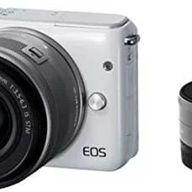 【中古】 Canon ミラーレス一眼カメラ EOS M10 ダブルレンズキット(ホワイト) EF-M15-45mm F3.5-6.3 IS STM EF-M22mm F2 STM 付属 EOSM10WH-WLK 当店保証30日間 人気 ミラーレス 一眼