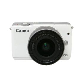【中古】 (キヤノン) Canon EOS M10 EF-M15-45 IS STM レンズキット ホワイト【中古カメラ デジタル一眼】 ランク：AB