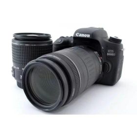 【中古】 キヤノン Canon EOS 8000D 標準&超望遠ダブルズームセット 美品 当店保証30日間 人気 ミラーレス 一眼レフ 交換レンズ カメラ
