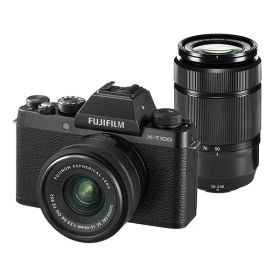 【中古】【1年保証】【美品】FUJIFILM X-T100 ダブルズームキット XC 15-45mm OIS PZ + XC 50-230mm OIS II ブラック
