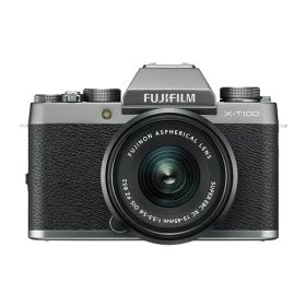 【中古】【1年保証】【美品】FUJIFILM X-T100 レンズキット XC 15-45mm OIS PZ ダークシルバー