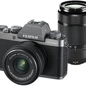 【中古】 富士フイルム FUJIFILM ミラーレス一眼カメラ X-T100ダブルズームレンズキット ダークシルバー X-T100WZLK-DS 当店保証30日間 人気 ミラーレス一眼 ミラーレス デジタルカメラ 中古