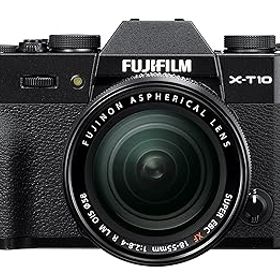 【中古】【39shop】FUJIFILM★ミラーレス一眼 X-T10 レンズキット ブラック X-T10LK-B（良い）