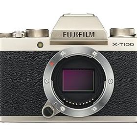 【中古】(非常に良い)FUJIFILM ミラーレス一眼 X-T100シャンパンゴールド X-T100-G