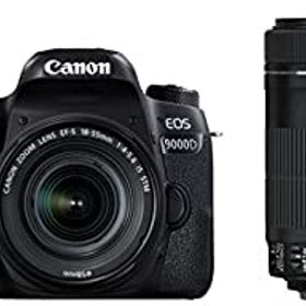 【中古】Canon デジタル一眼レフカメラ EOS 9000D ダブルズームキット EF-S18-55mm/EF-S55-250mm 付属 EOS9000D-WKIT