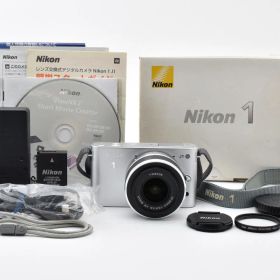 ニコン Nikon 1 J1 シルバー ＋ 1 NIKKOR 10-30mm F3.5-5.6 VR 《動作確認済・付属品多数付》 デジタル ミラーレス 一眼 カメラ #A1782