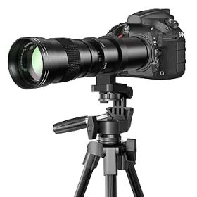 【中古】【39shop】Lightdowライトドウ★420-800mm f/8.3 マニュアルズーム望遠レンズ + Tマウント Nikon D5500 D3300 D3200 D5300 D3400 D7200 D7500 D3500 D7500 D（良い）