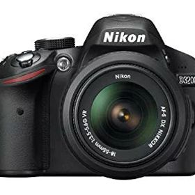 【中古】【非常に良い】Nikon デジタル一眼レフカメラ D3200 レンズキット AF-S DX NIKKOR 18-55mm f/3.5-5.6G VR付属 ブラック D3200LKBK