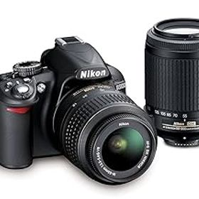 【中古】［非常に良い］Nikon D3200 24.2 MP CMOS デジタル一眼レフカメラ 18-55mmと55-200mm VR DXズームレンズバンドル