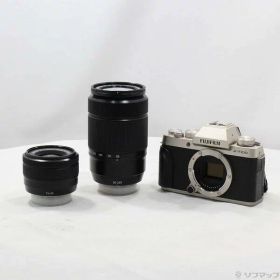 【中古】FUJIFILM(フジフイルム) FUJIFILM X-T100 ダブルズームレンズキット シャンパンゴールド 【262-ud】