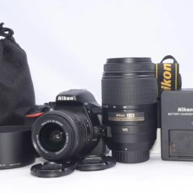 Nikon D5500 ダブルズームキット(18-55/55-300) 動作確認済み ファインダー小ゴミあり