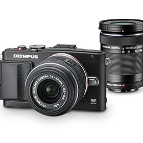 【中古】【39shop】OLYMPUS★ミラーレス一眼 PEN Lite E-PL6 ダブルズームキット ブラック E-PL6 DZKIT BLK（非常に良い）