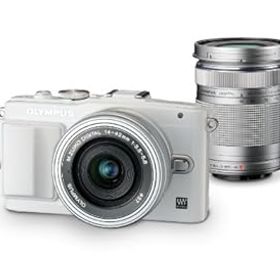 【中古】OLYMPUS ミラーレス一眼 PEN Lite E-PL6 EZダブルズームキット ホワイト E-PL6 EZ DZKIT WHT