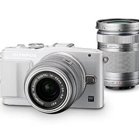 【中古】OLYMPUS ミラーレス一眼 PEN Lite E-PL6 ダブルズームキット ホワイト E-PL6 DZKIT WHT