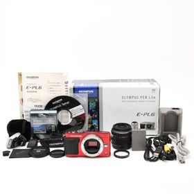 ＜良品＞ OLYMPUS ミラーレス一眼 PEN Lite E-PL6 レンズキット レッド
