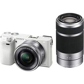【中古】「非常に良い（無料延長保証）」SONY ミラーレス一眼 α6000 ダブルズームレンズキット E PZ 16-50mm F3.5-5.6 OSS + E 55-210mm F4.5-6.3 OSS ホワイト IL