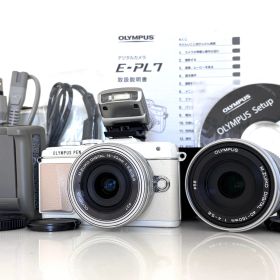 【オリンパス】OLYMPUS PEN Lite E-PL7 + 14-42mm + 40-150mm ダブルズームセット [Exc＋3] #W877