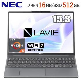 NEC ノートパソコン 15.3型 Windows 11 Pro LAVIE Direct N15 Slim WUXGA AMD Ryzen 5 メモリ 16GB SSD 512GB Wi-Fi7 15.3インチ