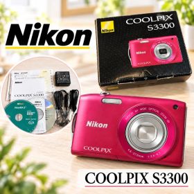 【美品】Nikon COOLPIX S3300 ピンク デジカメ 箱・付属品付き