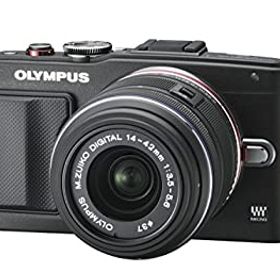 【中古】OLYMPUS ミラーレス一眼 PEN Lite E-PL6 レンズキット ブラック E-PL6 LKIT BLK