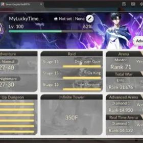 Seven Knights Re:BIRTH Global|Full EX7(Fai TC1,Melia TC1,Rosie TC1,Juri,Gelidus)|26 TC6 Dellons,Skuld,Ryan,Kyle Etc|7k Ruby|2 LegCost|Netmarble|7KR029B