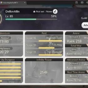 Seven Knights Re:BIRTH Global |3 EX7 (Melia,Juri,Gelidus)|30 TC6(Dellons,Clemyth,Skuld,Ryan,Kyle,Sun Wukong,Teo, B&B Etc)|Blesperm|Netmarble|7KR045B