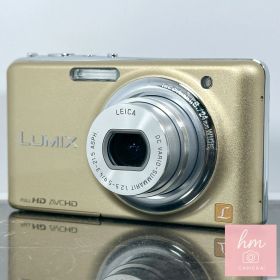 【美品】Panasonic LUMIX DMC-FX77 ゴールド（レオパードゴールド） コンデジ タッチパネル 光学5倍ズーム 手ブレ補正付き 動作確認済み
