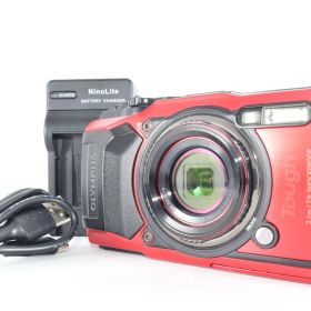 【美品】OLYMPUS デジタルカメラ Tough TG-6 レッド 1200万画素CMOS F2.0 15m 防水 100kgf耐荷重 GPS 内蔵Wi-Fi TG-6RED