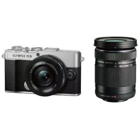 【中古】 ミラーレス一眼カメラ OM SYSTEM PEN E-P7 EZダブルズームキット シルバー 当店保証30日間 人気 ミラーレス一眼 ミラーレス デジタルカメラ 中古