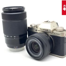 【中古】 【並品】 フジフイルム X-T100 ダブルズームレンズキット シャンパンゴールド