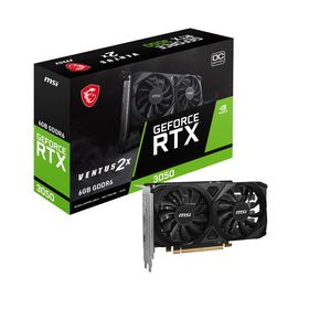 GeForce RTX 3050 VENTUS 2X E 6G OC MSI ブラック [グラフィックボード]