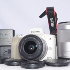 Canon キヤノン EOS Kiss Mダブルズームキット ホワイト